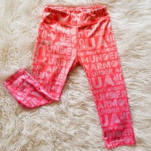 Girls Ombre Under Armour Capri Cropped Leggings Sz 6X